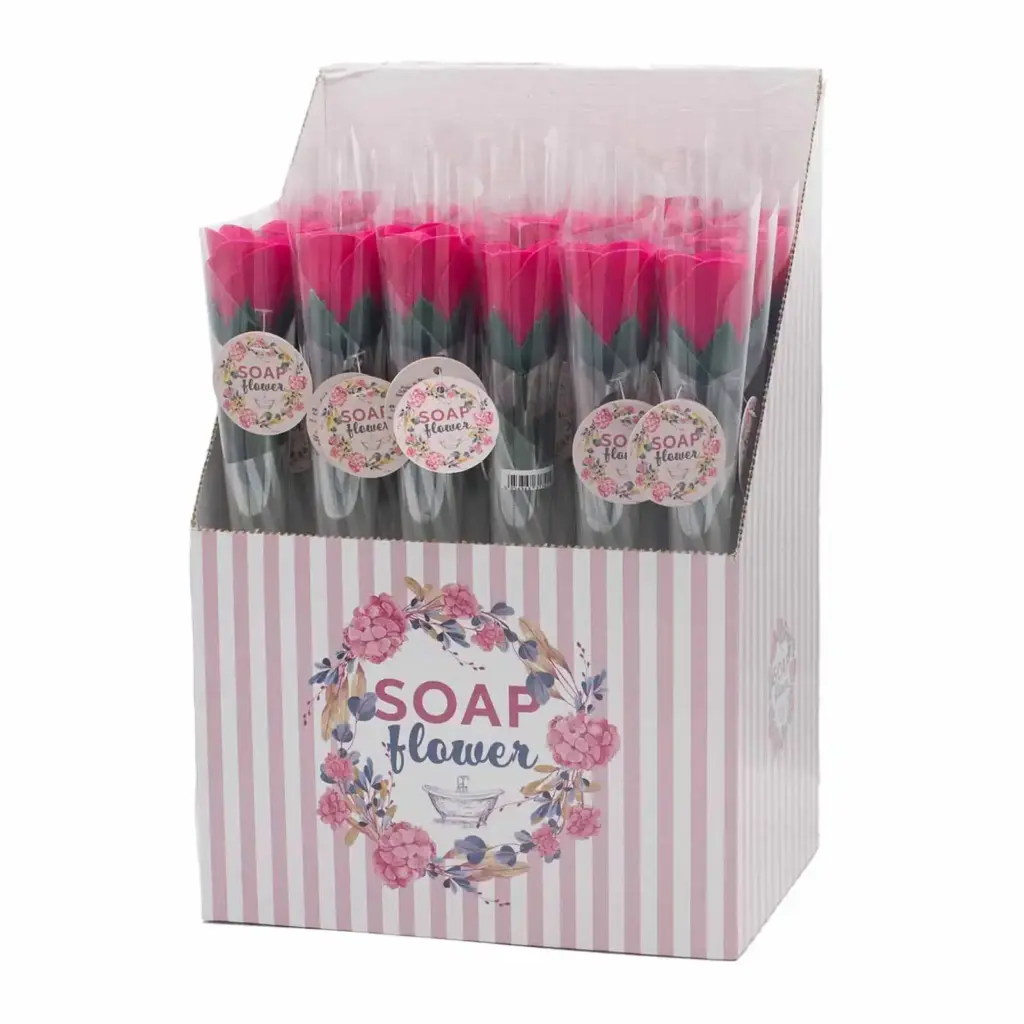 Soap Flower – Small Pink Rose | www.artisangoods.co.uk