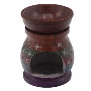 Soapstone Oil Burner 10cm – Hamsa – Five Colours | www.artisangoods.co.uk 3