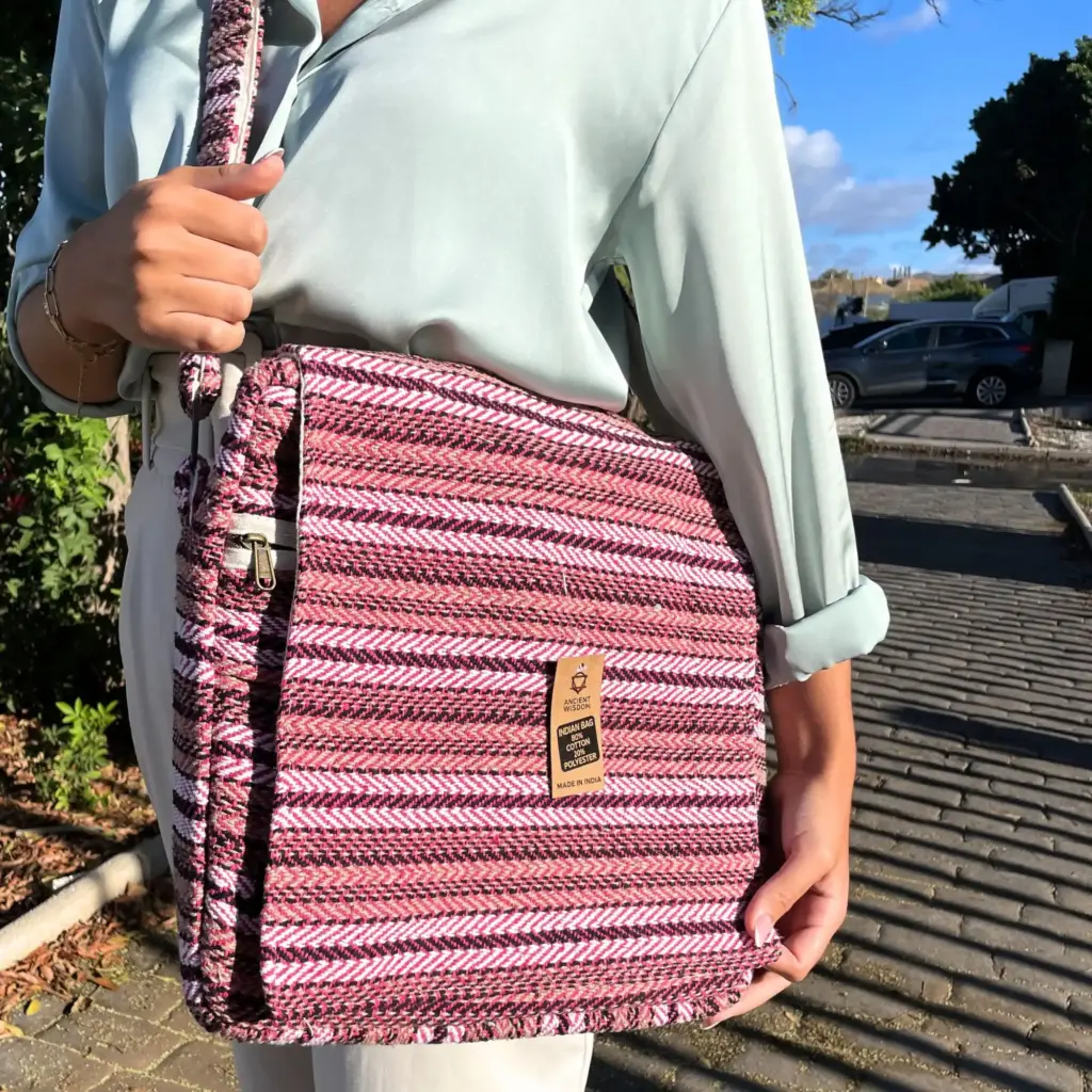 Soft Banjar Laptop Bag – Soft Pink | www.artisangoods.co.uk