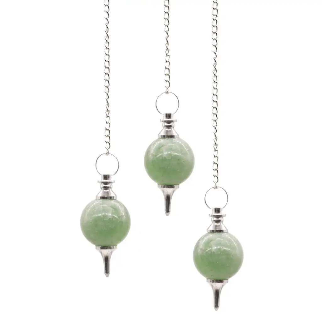 Sphere Pendulums – Green Aventurine | www.artisangoods.co.uk