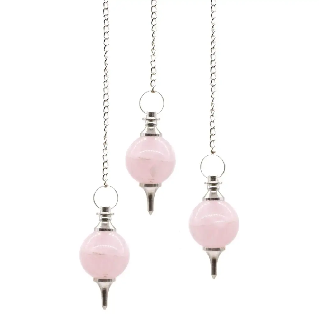 Sphere Pendulums – Rose Quartz | www.artisangoods.co.uk