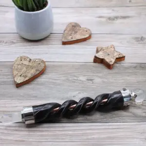 Spiral Carving Healing Wand – Copper Pipe Rock Quartz | www.artisangoods.co.uk 4