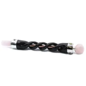 Spiral Carving Healing Wand – Copper Pipe Rose Quartz | www.artisangoods.co.uk 3