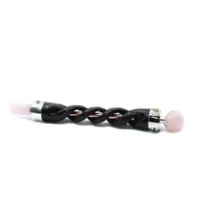 Spiral Carving Healing Wand – Copper Pipe Rose Quartz | www.artisangoods.co.uk 4