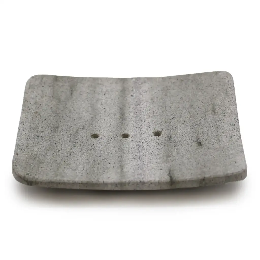 Square Shaped Ziolit Stone Soap Dish | www.artisangoods.co.uk