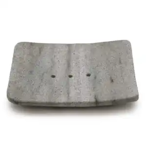 Square Shaped Ziolit Stone Soap Dish | www.artisangoods.co.uk 1