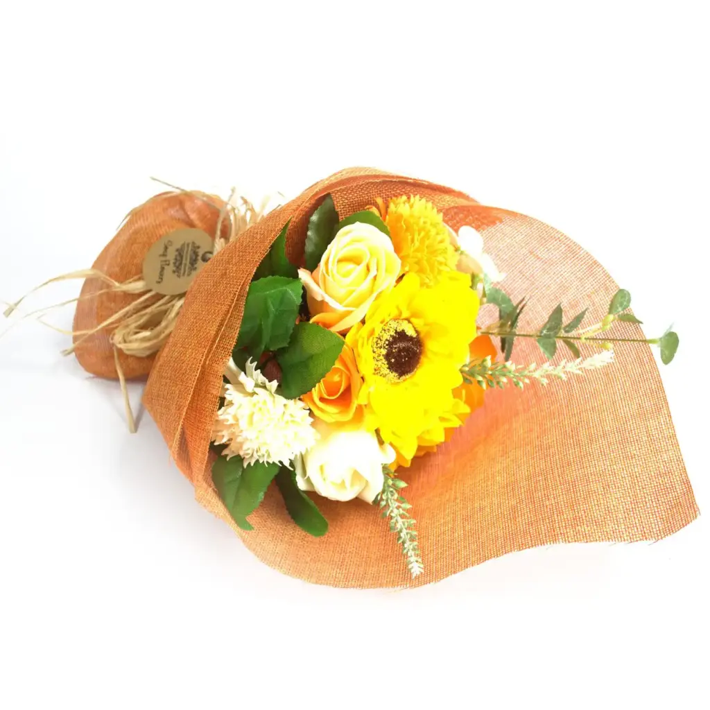 Standing Soap Flower Bouquet – Orange | www.artisangoods.co.uk