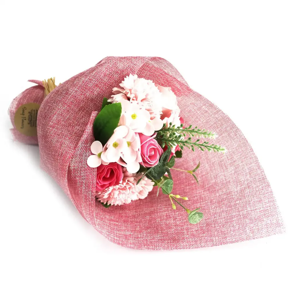 Standing Soap Flower Bouquet – Pink | www.artisangoods.co.uk