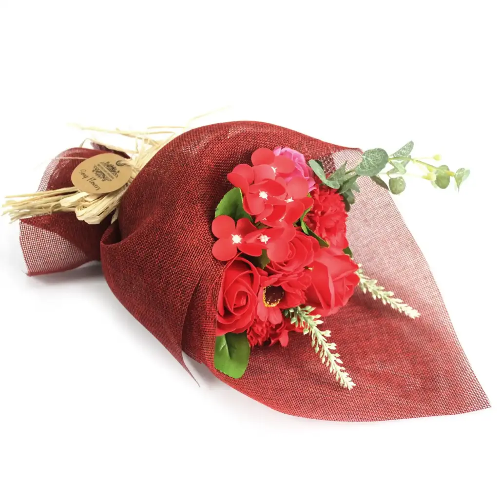 Standing Soap Flower Bouquet – Red | www.artisangoods.co.uk