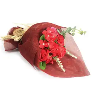 Standing Soap Flower Bouquet – Red | www.artisangoods.co.uk 1