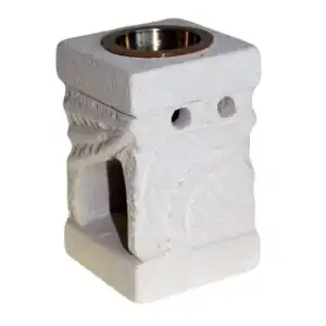 Stone Oil Burner – Carved Leaf | www.artisangoods.co.uk Stone Oil Burner – Carved Leaf | www.artisangoods.co.uk