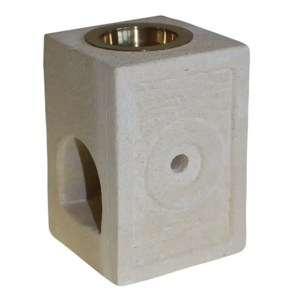 Stone Oil Burner – Square Moorish | www.artisangoods.co.uk