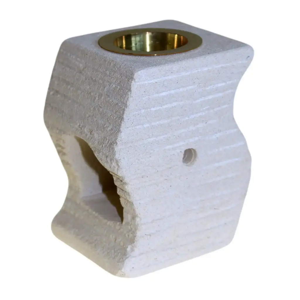 Stone Oil Burner – Stepped Wave | www.artisangoods.co.uk