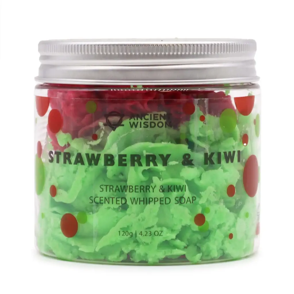 Strawberry & Kiwi Whipped Soap 120g | www.artisangoods.co.uk