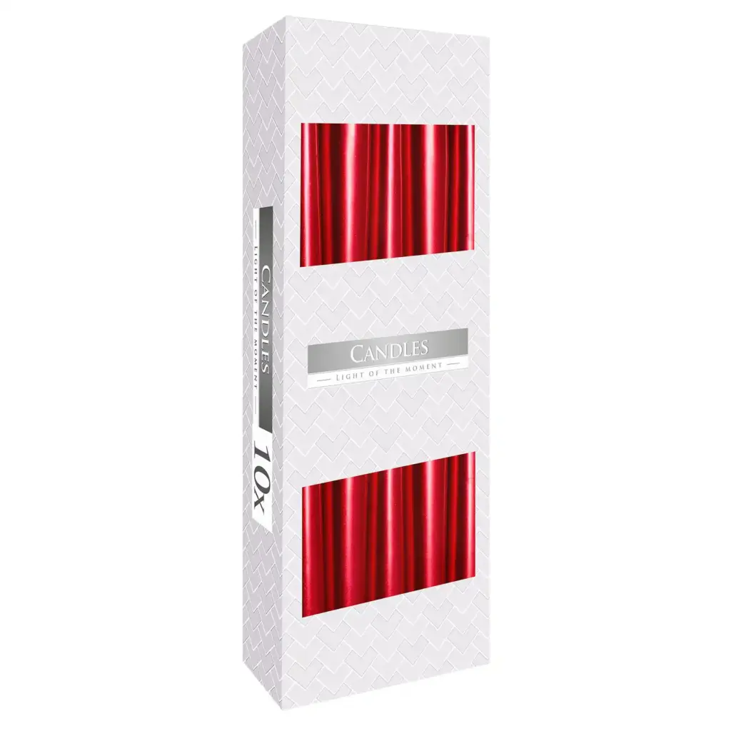 Taper Candle – Red Metalic | www.artisangoods.co.uk