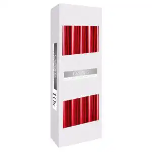 Taper Candle – Red Metalic | www.artisangoods.co.uk