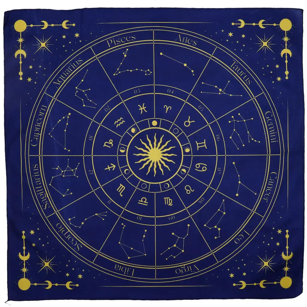 Tarot Reading Cloth – Zodiac | www.artisangoods.co.uk