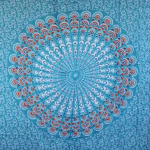 Teal Orange Mandala Sarongs | www.artisangoods.co.uk 3