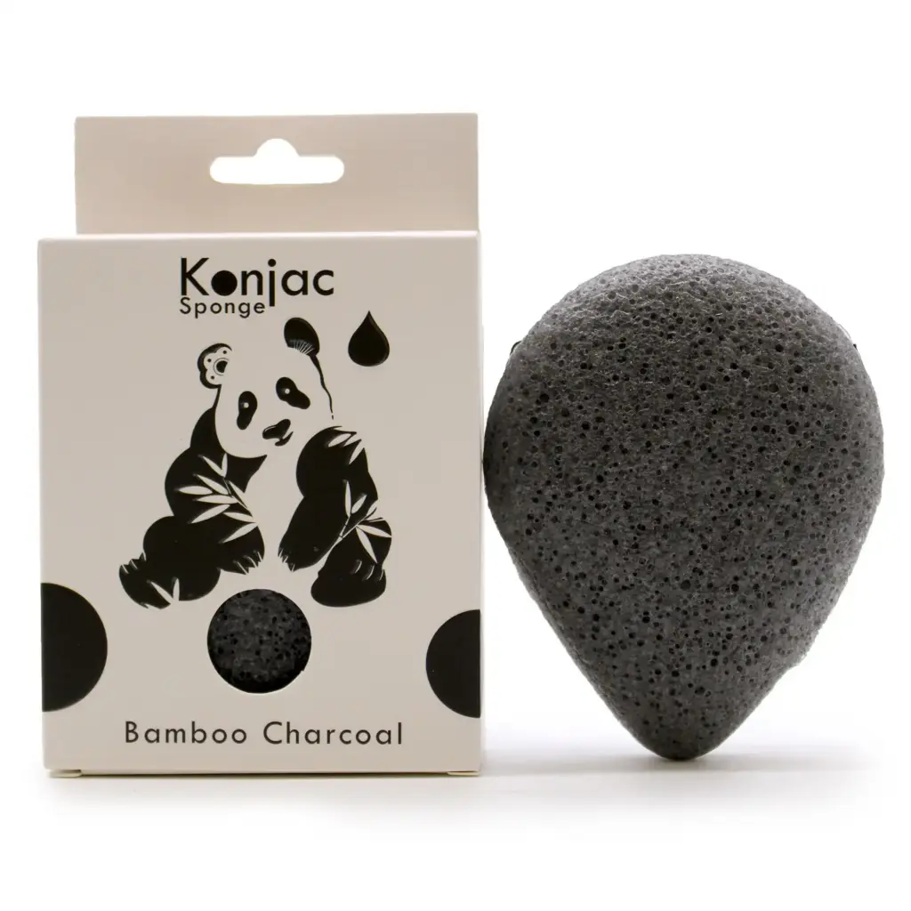 Teardrop Konjac Sponge – Bamboo Charcoal – Anti-bacterial | www.artisangoods.co.uk