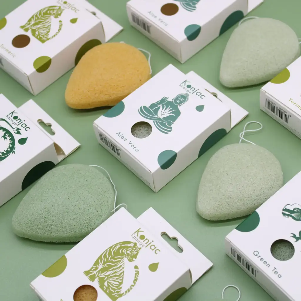 Teardrop Konjac Sponge – Green Tea – Protective | www.artisangoods.co.uk 5