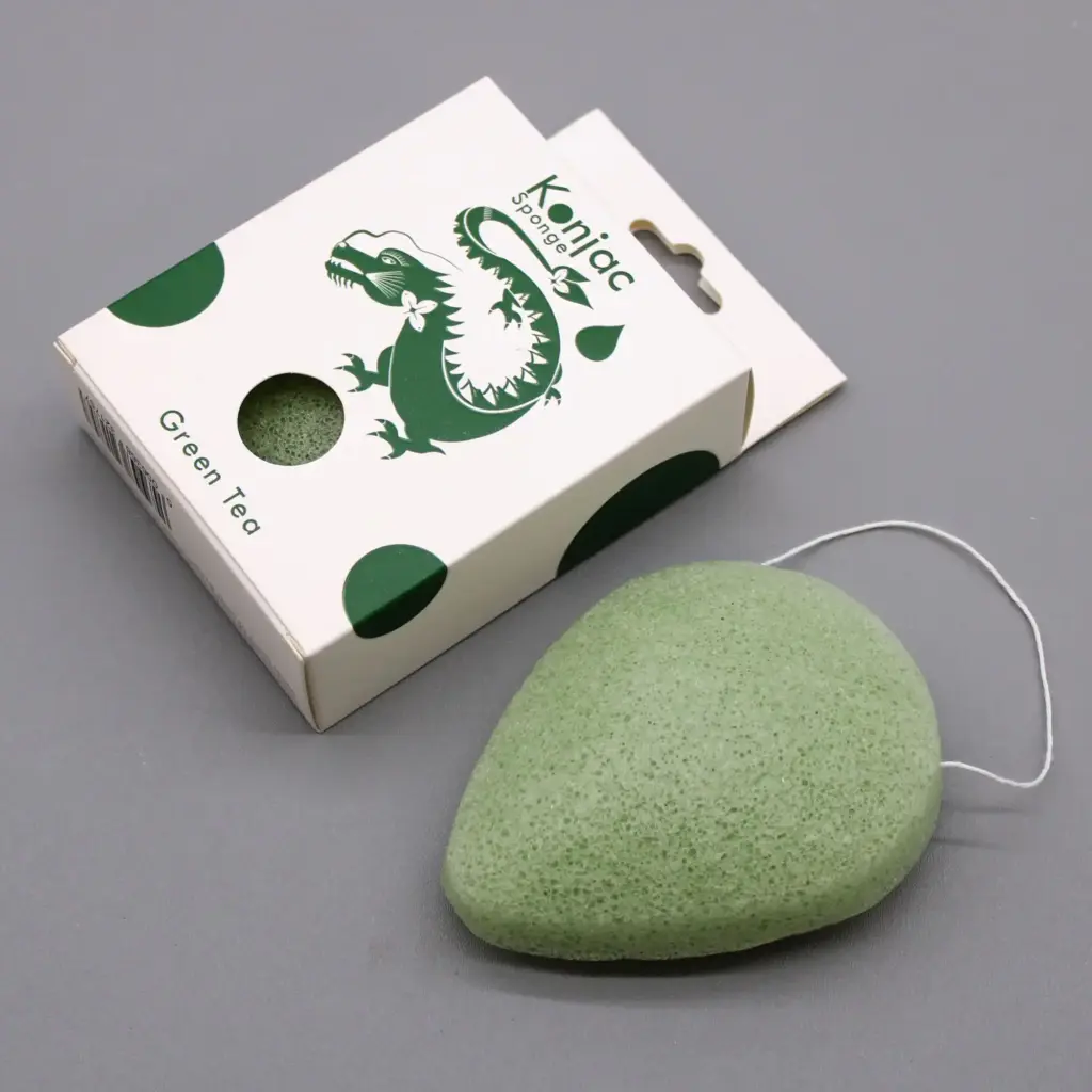 Teardrop Konjac Sponge – Green Tea – Protective | www.artisangoods.co.uk 2
