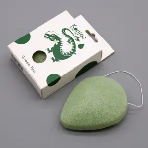 Teardrop Konjac Sponge – Green Tea – Protective | www.artisangoods.co.uk 2
