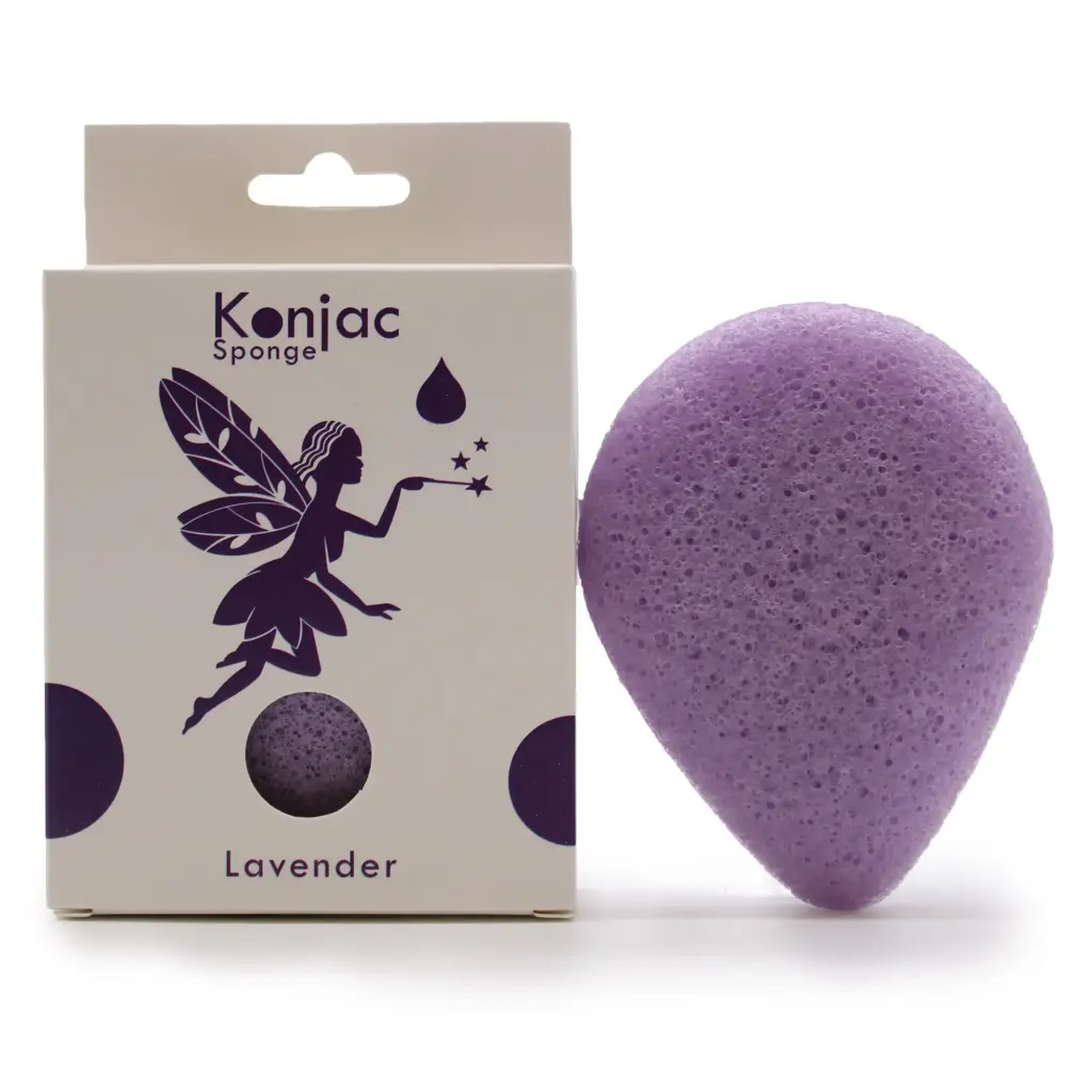 Teardrop Konjac Sponge – Lavender – Calming | www.artisangoods.co.uk