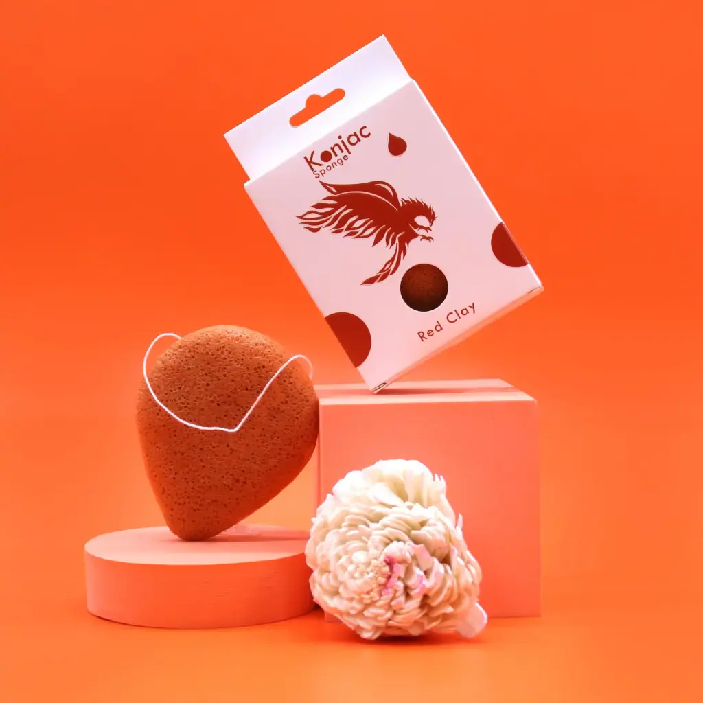 Teardrop Konjac Sponge – Red Clay – Rejuvenating | www.artisangoods.co.uk 3