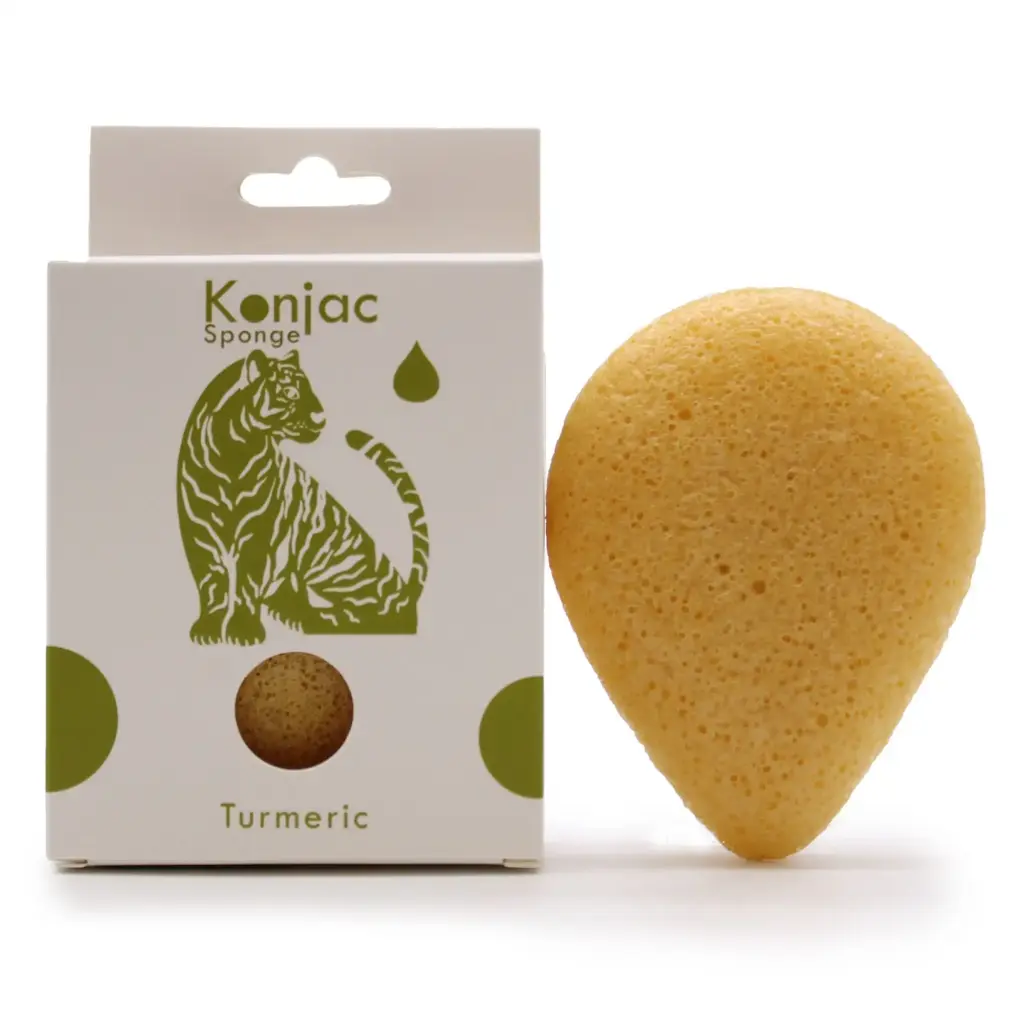 Teardrop Konjac Sponge – Turmeric – Anti-wrinkle | www.artisangoods.co.uk