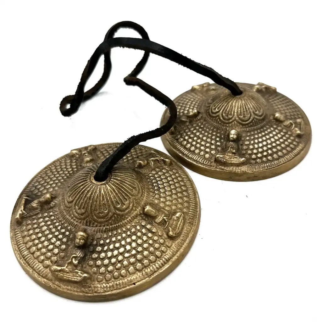 Tibetan Tingsha – Five Buddha – approx 9.5cm | www.artisangoods.co.uk