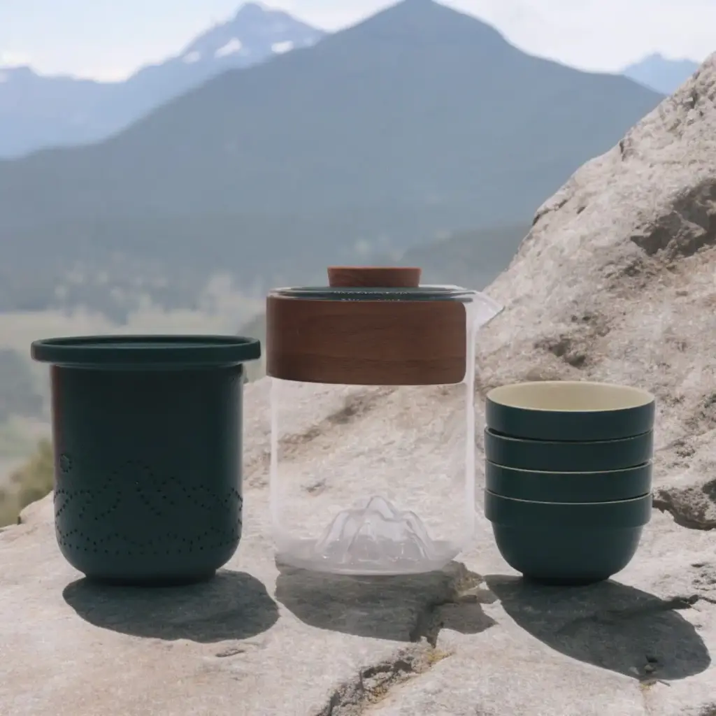 Travel Mountain Teapot Set – Four Friends – Travel Pack | www.artisangoods.co.uk