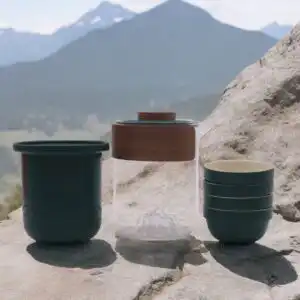 Travel Mountain Teapot Set – Four Friends – Travel Pack | www.artisangoods.co.uk 1