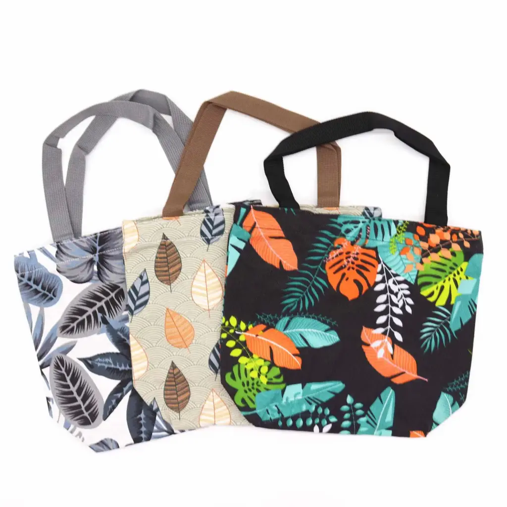 Tropical Handy Quick Shop Bag – (assorted designs) – 32x23x10cm | www.artisangoods.co.uk 5
