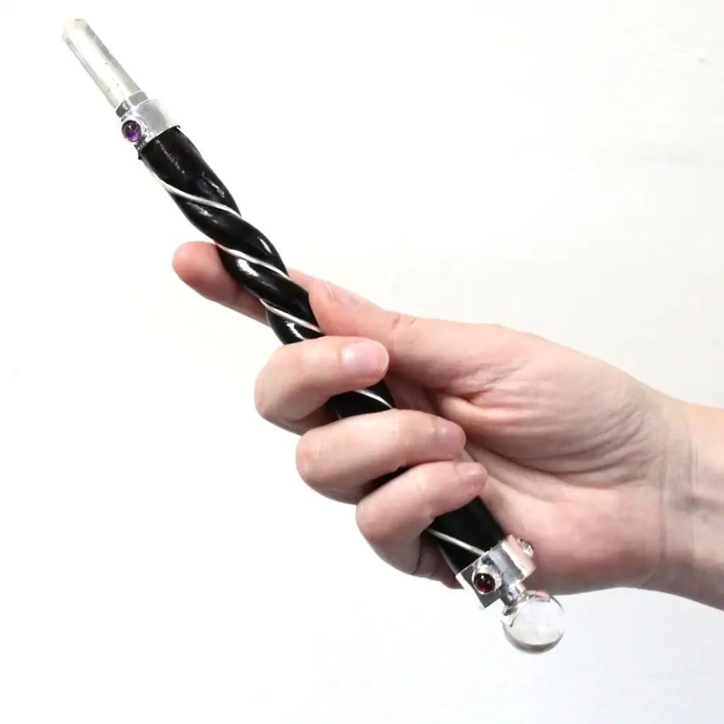 Twisted Healing Wand – Silver Amethyst Sphere | www.artisangoods.co.uk 3