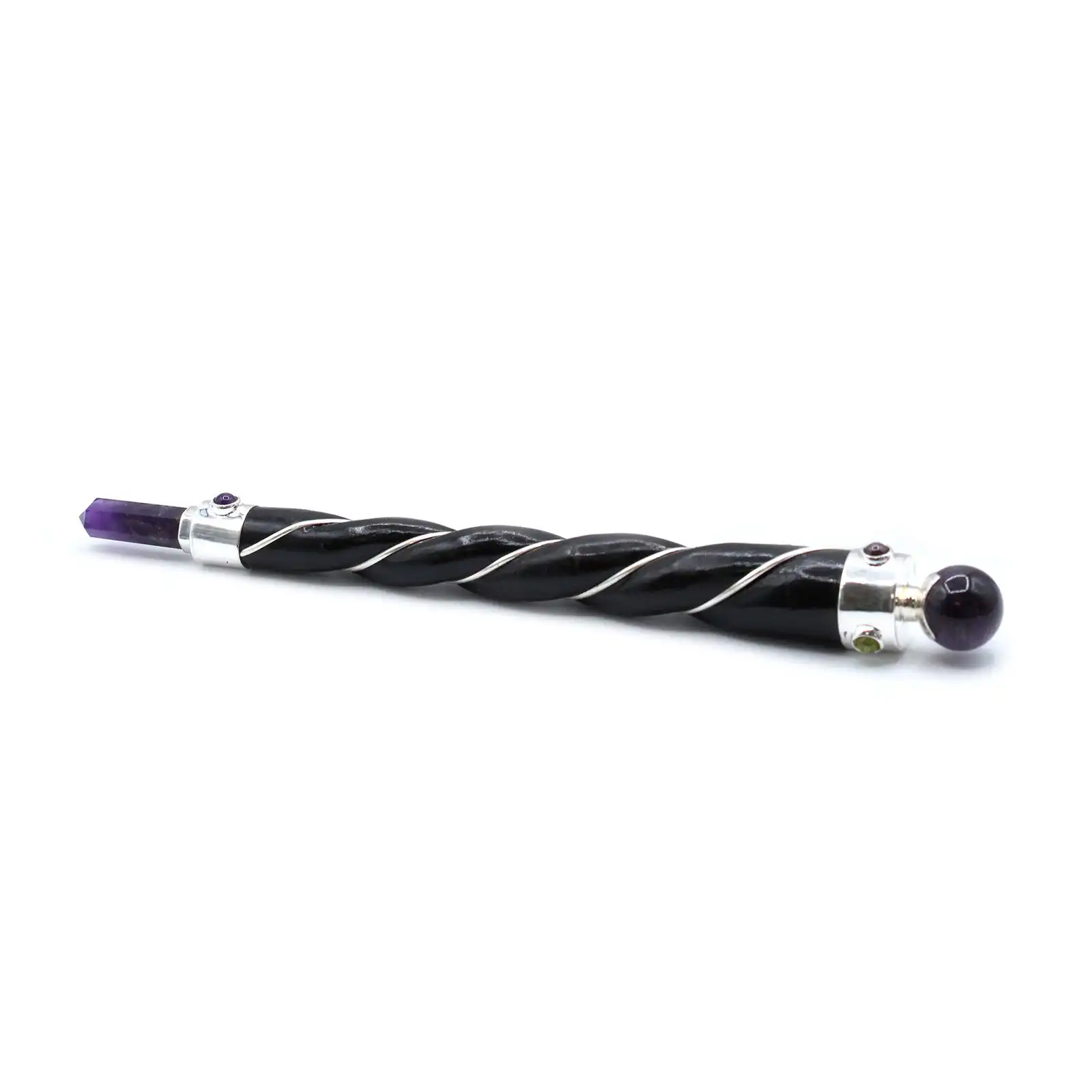 Twisted Healing Wand – Silver Amethyst Sphere | www.artisangoods.co.uk 2 Twisted Healing Wand – Silver Amethyst Sphere | www.artisangoods.co.uk 1