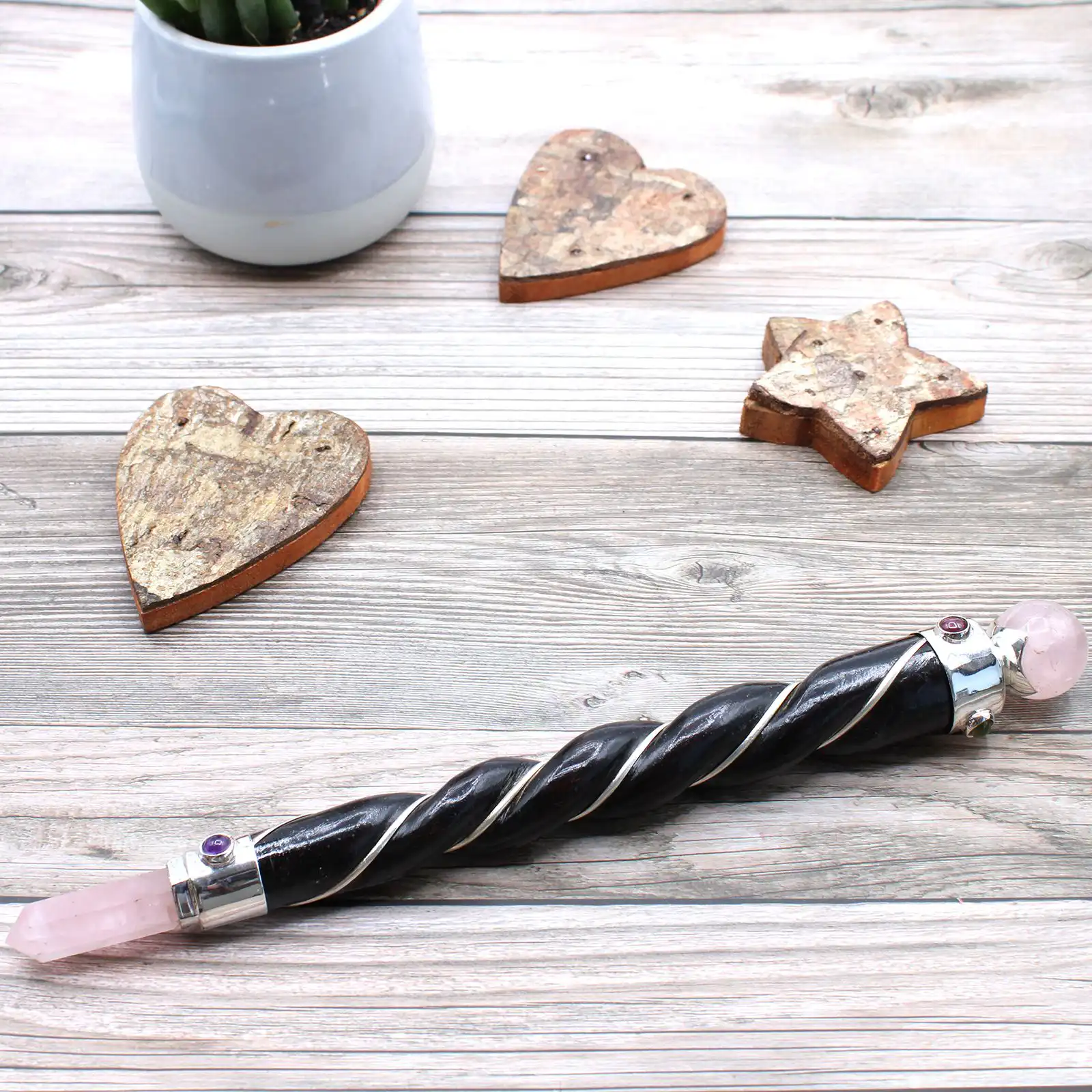 Twisted Healing Wand – Silver Rose Quartz Sphere | www.artisangoods.co.uk 6 Twisted Healing Wand – Silver Rose Quartz Sphere | www.artisangoods.co.uk 5