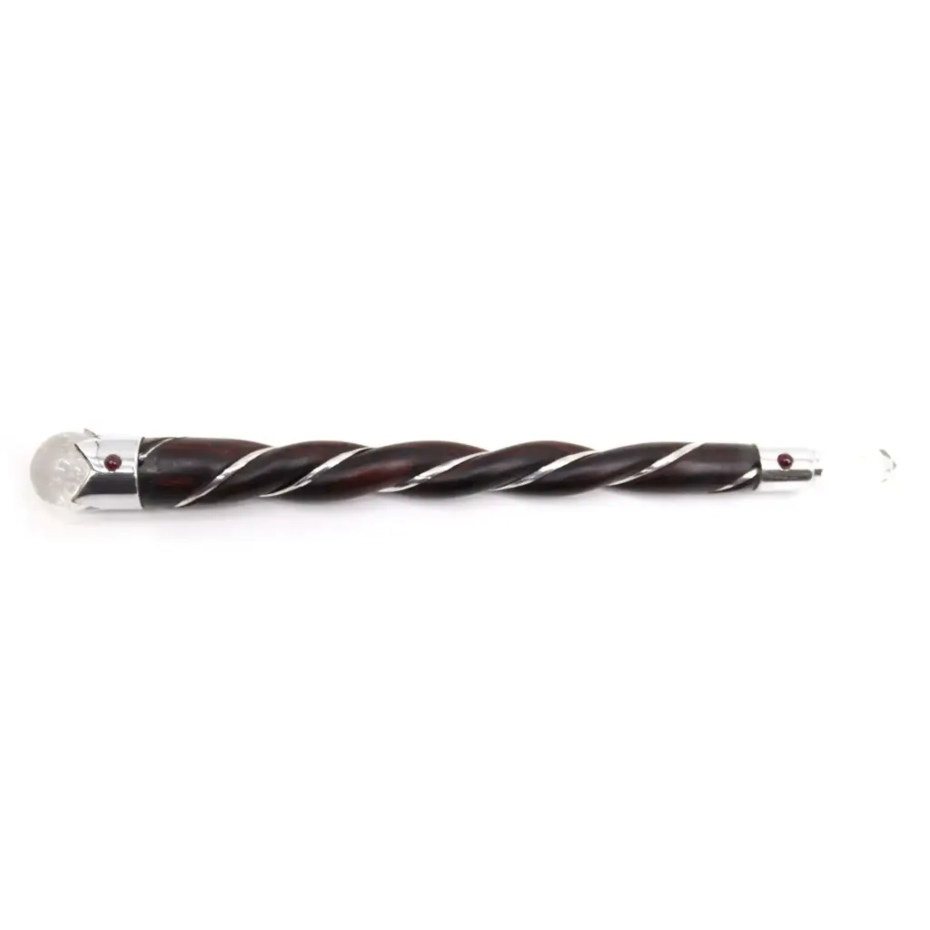 Twisted Wood and Rock Quartz Wand | www.artisangoods.co.uk 2