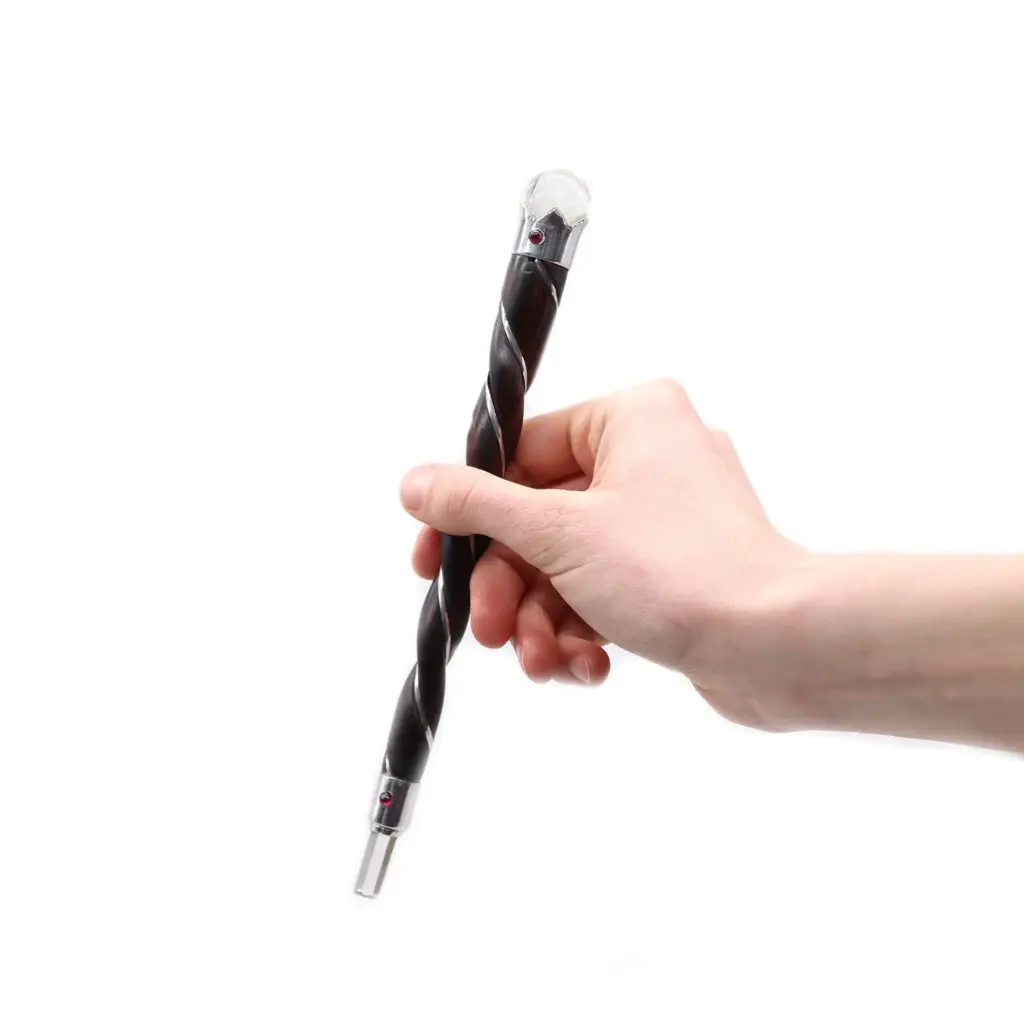Twisted Wood and Rock Quartz Wand | www.artisangoods.co.uk