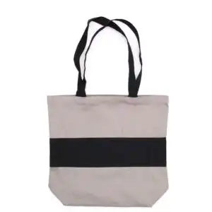 Two Tone Cotton Bag – 38x42x12cm – Grey & Black – 10oz | www.artisangoods.co.uk 1