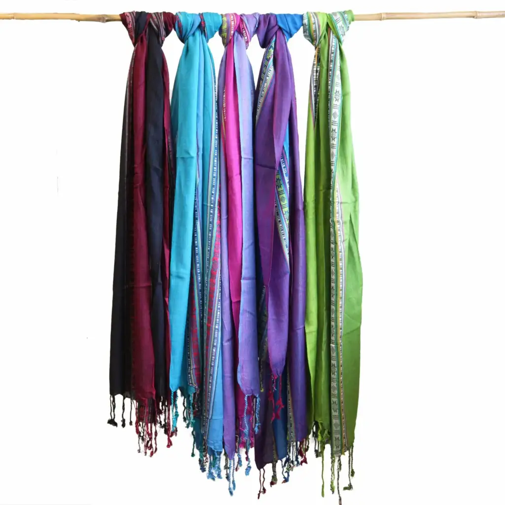Varanasi Scarves – 22x72cm – Passion Purple | www.artisangoods.co.uk