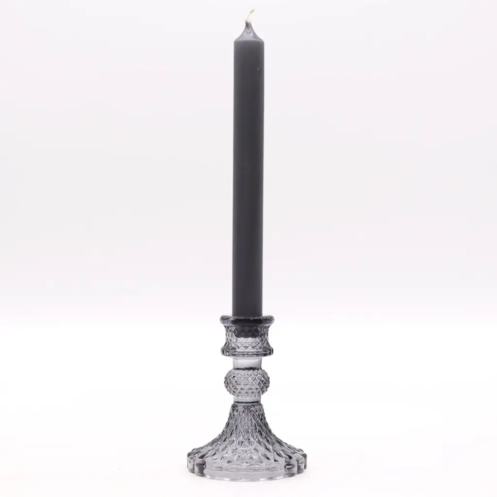 Vintage Dinner Candle Holder – Midnight Grey | www.artisangoods.co.uk 2