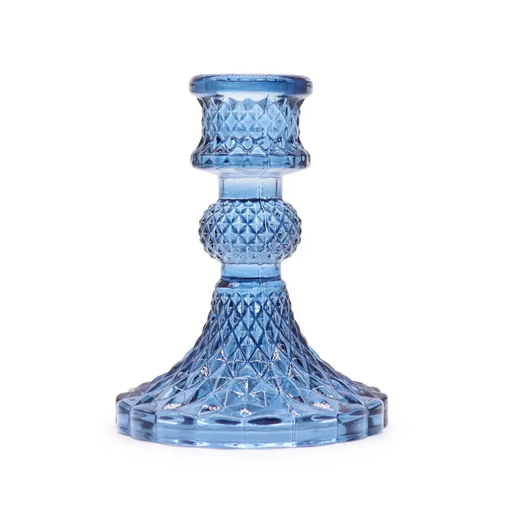 Vintage Dinner Candle Holder – Royal Blue | www.artisangoods.co.uk
