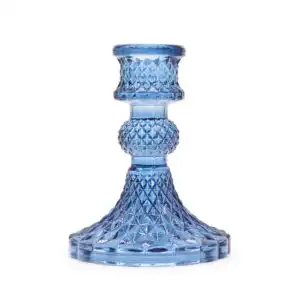 Vintage Dinner Candle Holder – Royal Blue | www.artisangoods.co.uk 1