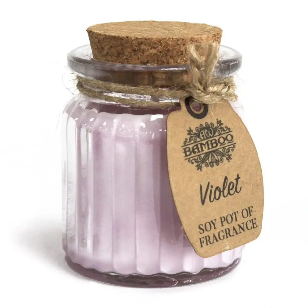 Violet Soy Pot of Fragrance Candles | www.artisangoods.co.uk