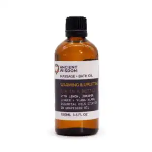 Warm & Uplifting Massage Oil – 100ml | www.artisangoods.co.uk 1