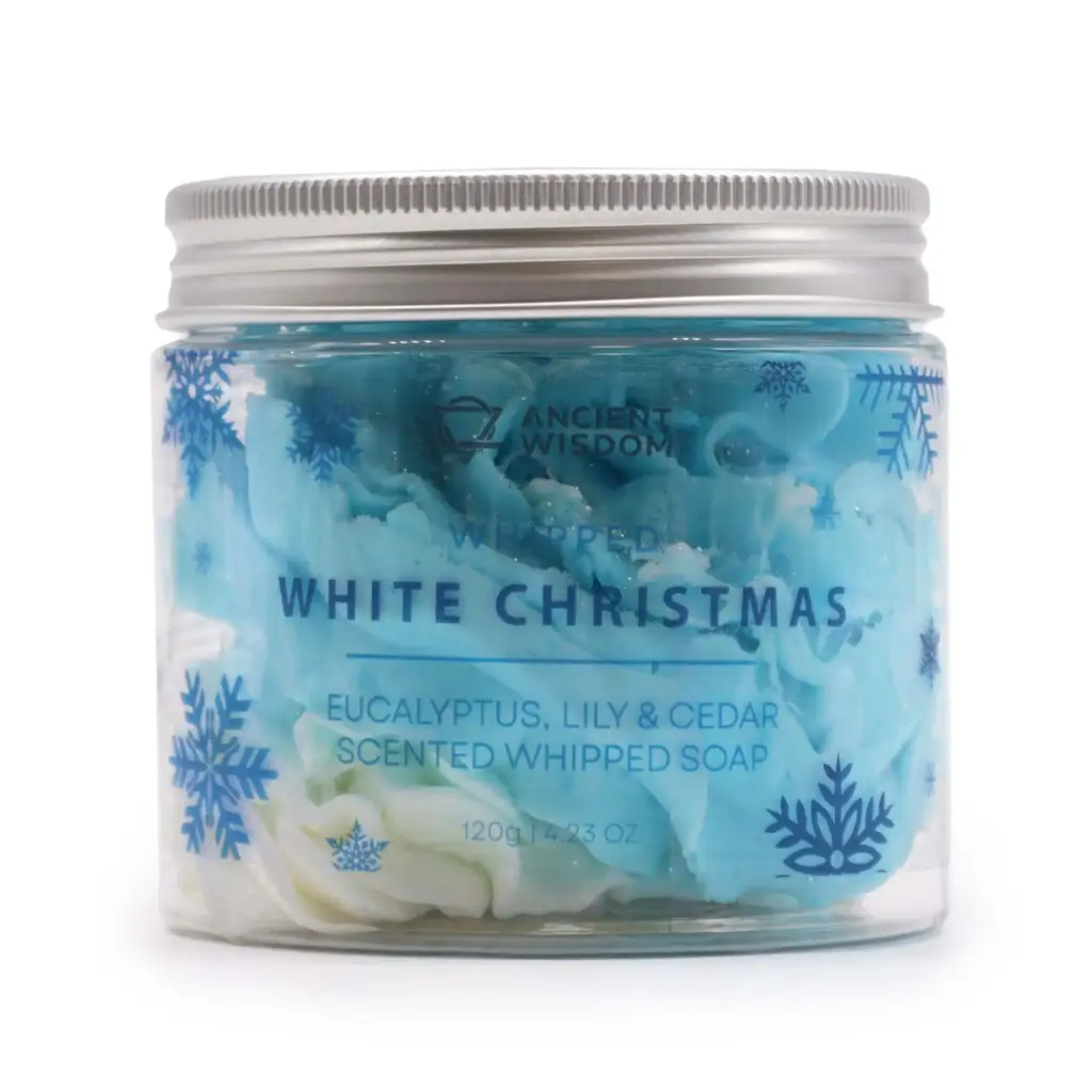 White Christmas Whipped Soap 120g | www.artisangoods.co.uk