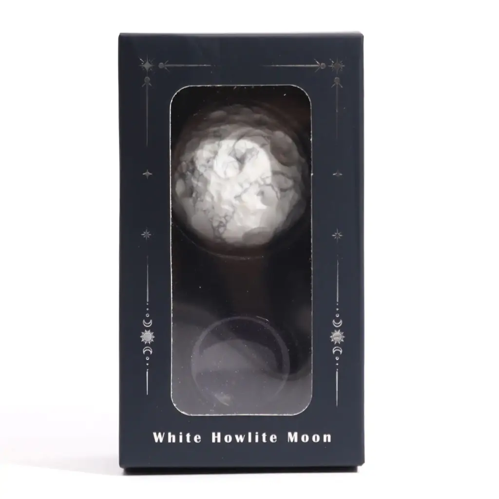 White Howlite Planet on a Sola Goldstone Stand (MOON) | www.artisangoods.co.uk 4 White Howlite Planet on a Sola Goldstone Stand (MOON) | www.artisangoods.co.uk 4