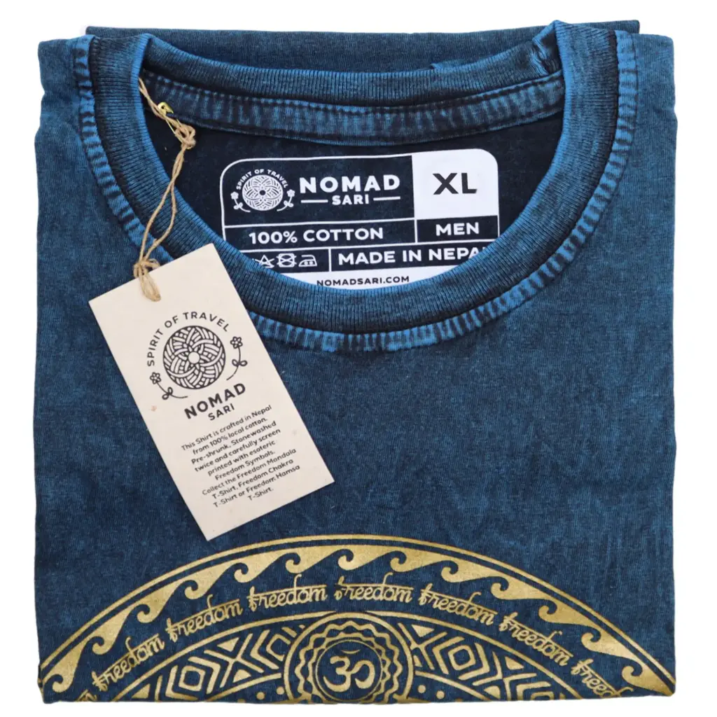 XLarge Stone Washed T-Shirt – Chakra – Blue | www.artisangoods.co.uk 2