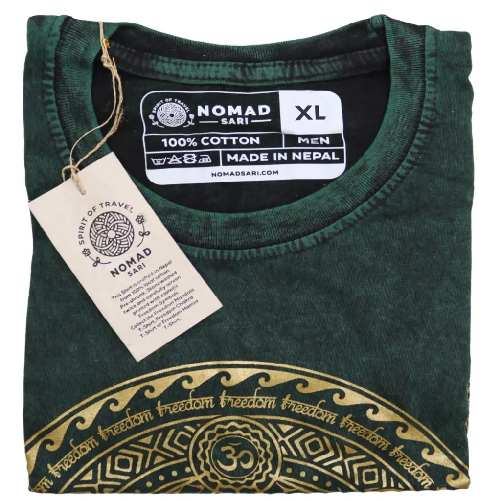 XLarge Stone Washed T-Shirt – Chakra – Green | www.artisangoods.co.uk 2