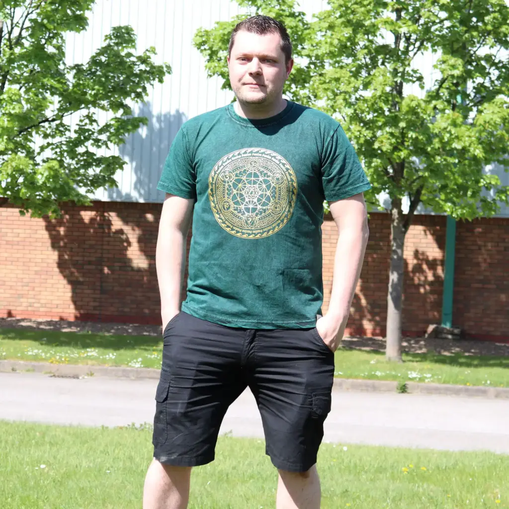 XLarge Stone Washed T-Shirt – Chakra – Green | www.artisangoods.co.uk